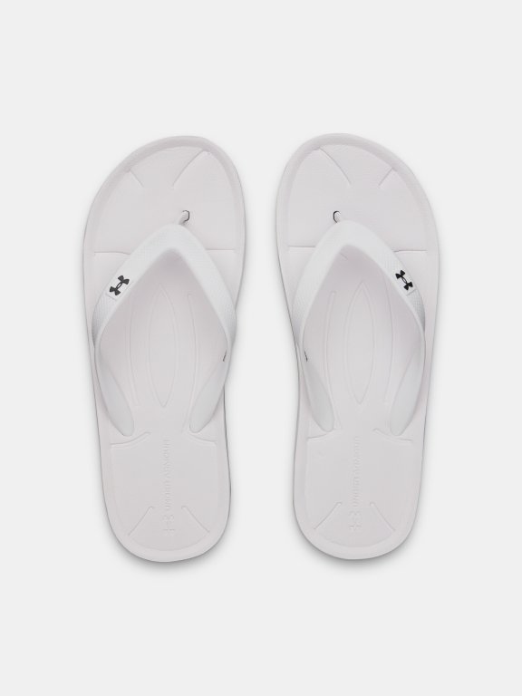 White Under Armour Sarasota Man White Slippers