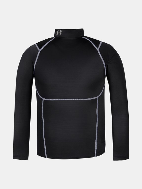 Футболка Under Armour HG Elite Comp Mock LS Man black