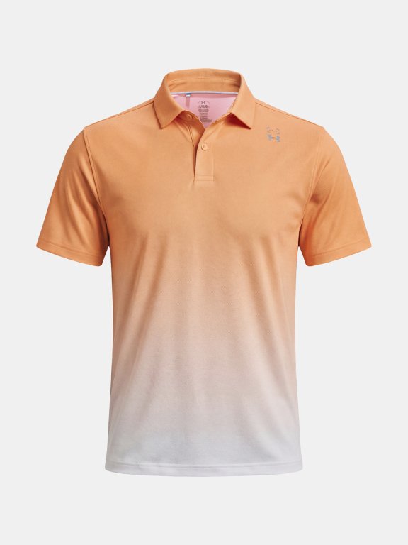 Футболка Under Armour Halo Bonded Printed Polo Man Orange