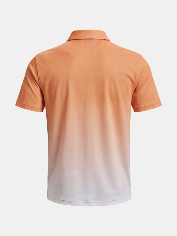 Футболка Under Armour Halo Bonded Printed Polo Man Orange