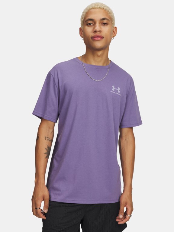 Футболка Under Armour SPORTSTYLE LC SS Чоловіча фіолетова