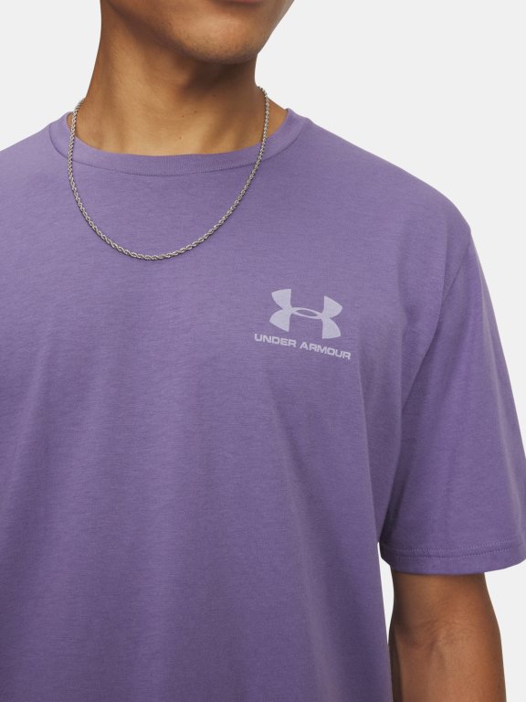 Футболка Under Armour SPORTSTYLE LC SS Чоловіча фіолетова