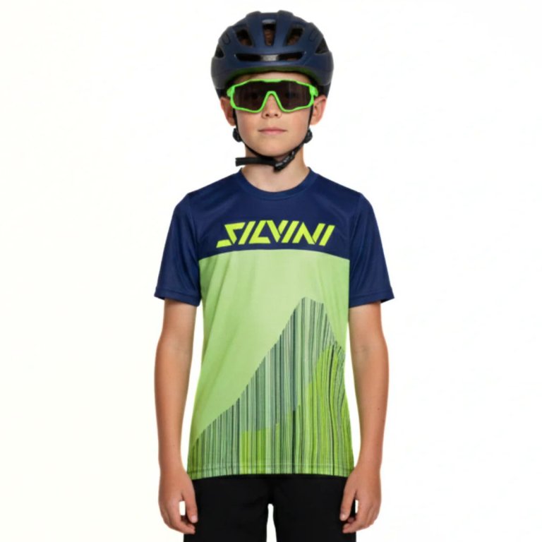 Silvini Denni CD2283 J Cyklistický dres - modrý/zelený