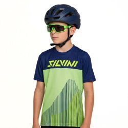 Silvini Denni CD2283 J Cyklistický dres - modrý/zelený