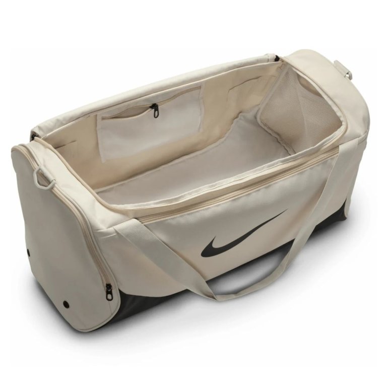 Сумка Nike Brasilia Medium Duffel 60L - бежево/чорна