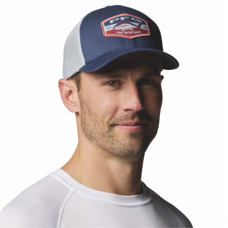 Бейсболка Columbia PFG Patch™ Mesh - синьо/сіра