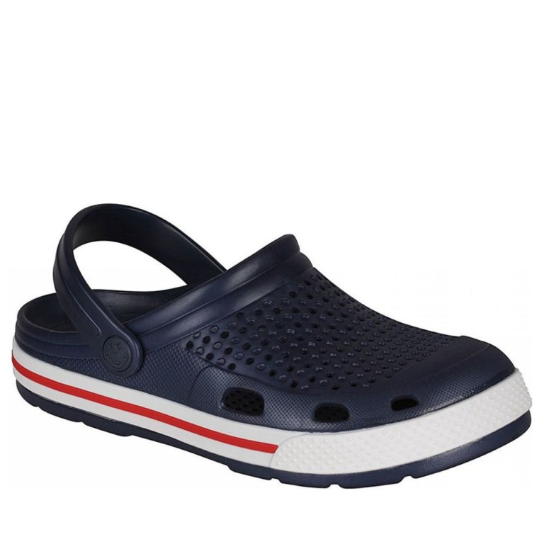 Obuv Coqui LINDO-WOMEN'S CLOGS - modrá/bílá