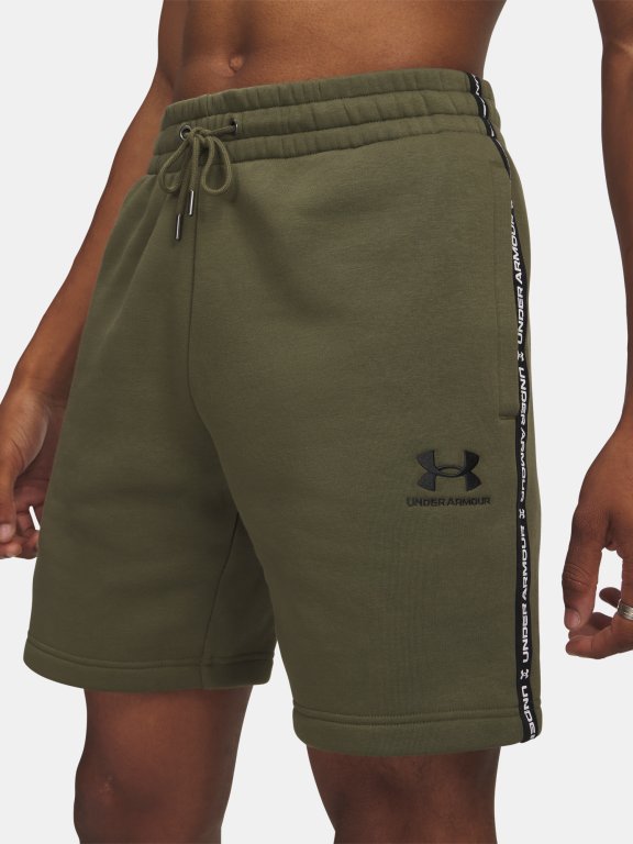 Kraťasy Under Armour Icon Fleece Short Taping Man Green