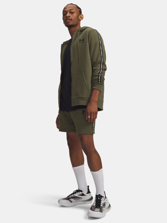 Kraťasy Under Armour Icon Fleece Short Taping Man Green