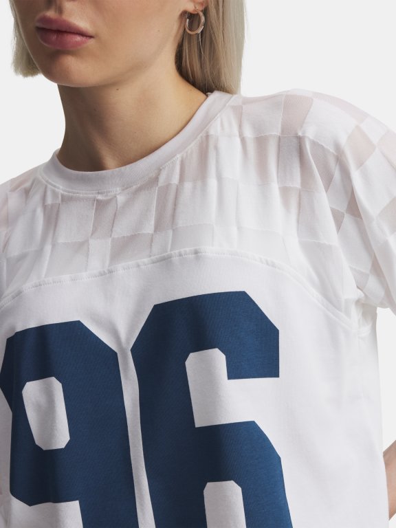 Футболка Under Armour Burnout 96 Tee Wmn white white