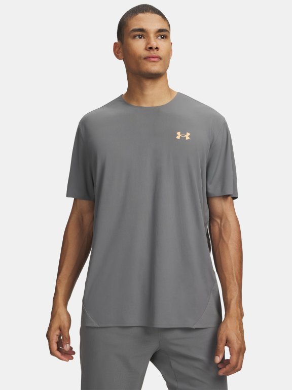 Футболка Under Armour Explore Trail Run ULW SS Man gray green
