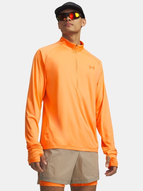 Футболка Under Armour Explore Trail Run 1/2 Zip Чоловіча помаранчева