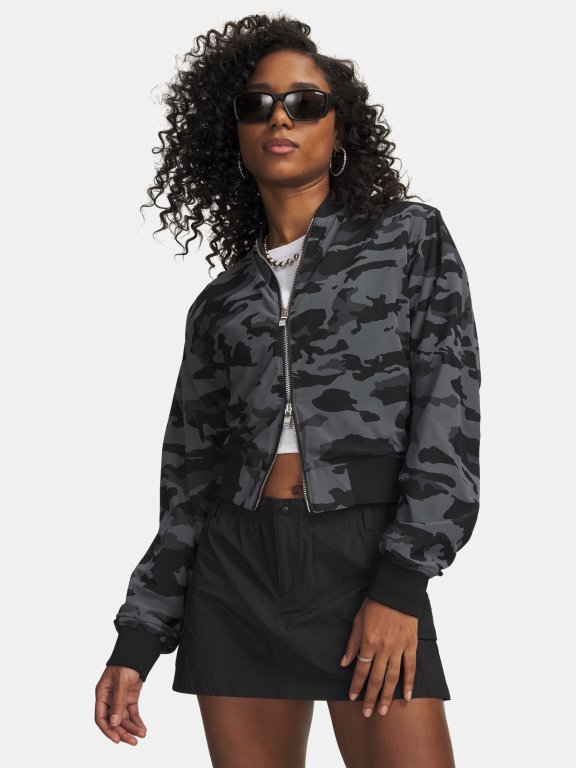 Куртка-бомбер Under Armour Unstoppable Mesh Camo Wmn green/grey