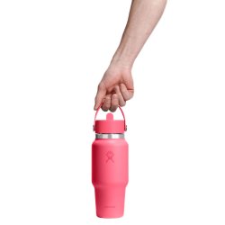 Fľaša Hydro Flask 24 oz (709 ml) so širokou slamkou - ružová