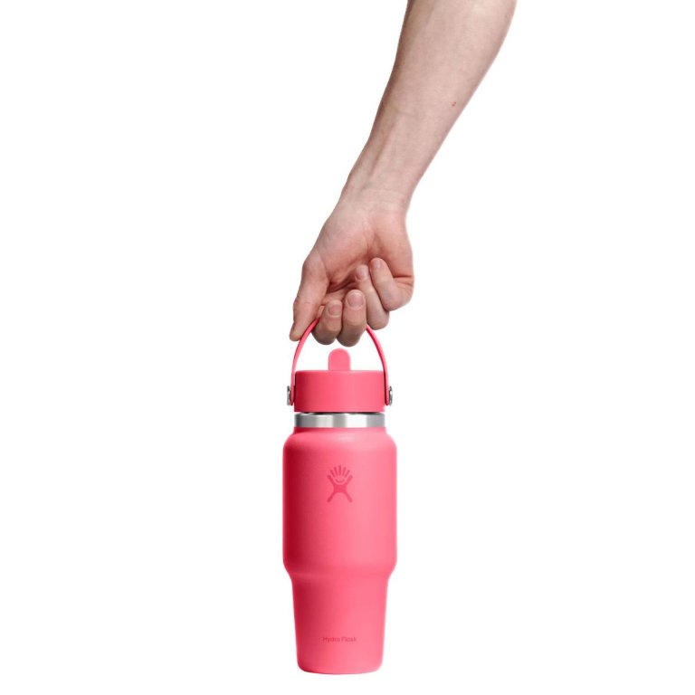 Fľaša Hydro Flask 24 oz (709 ml) so širokou slamkou - ružová