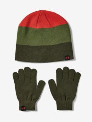 Set Under Armour Beanie Glove Combo Jr Green