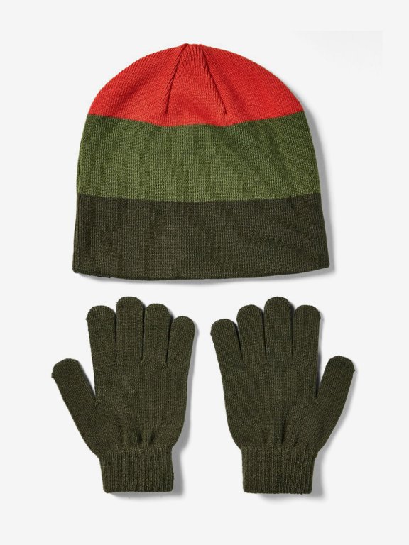 Set Under Armour Beanie Glove Combo Jr Green