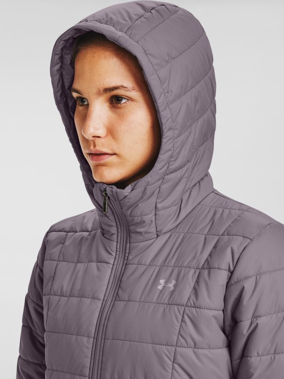 Bunda Under Armour Insulated Hooded Jkt Wmn - fialová