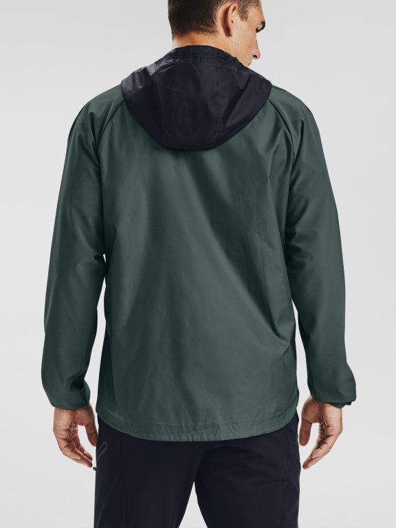 Under Armour Stretch-Woven Bunda s kapucňou Man gray green
