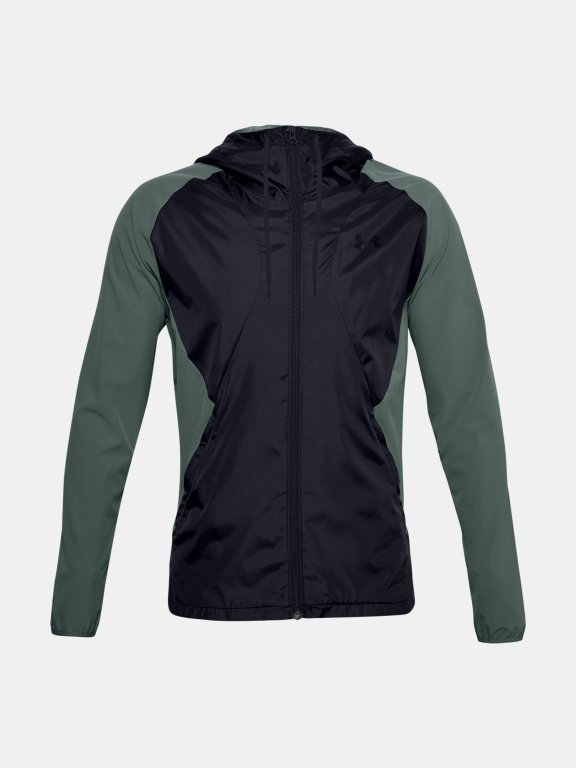 Under Armour Stretch-Woven Bunda s kapucňou Man gray green