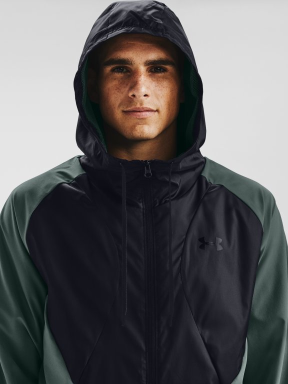 Under Armour Stretch-Woven Bunda s kapucňou Man gray green