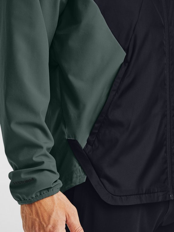 Under Armour Stretch-Woven Bunda s kapucňou Man gray green