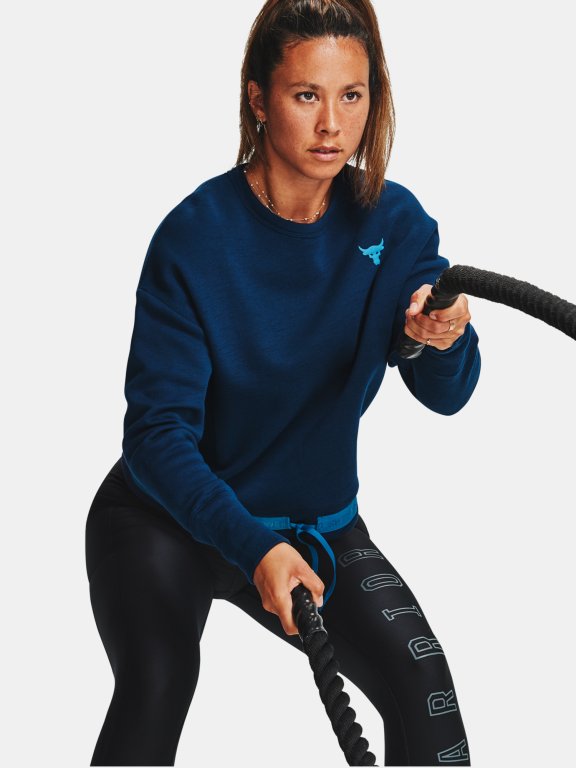Mikina Under Armour Prjct Rock CC Fleece Crew Wmn Blue
