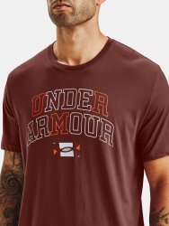 Triko Under Armour Multicolor Collegiate Ss Man Red