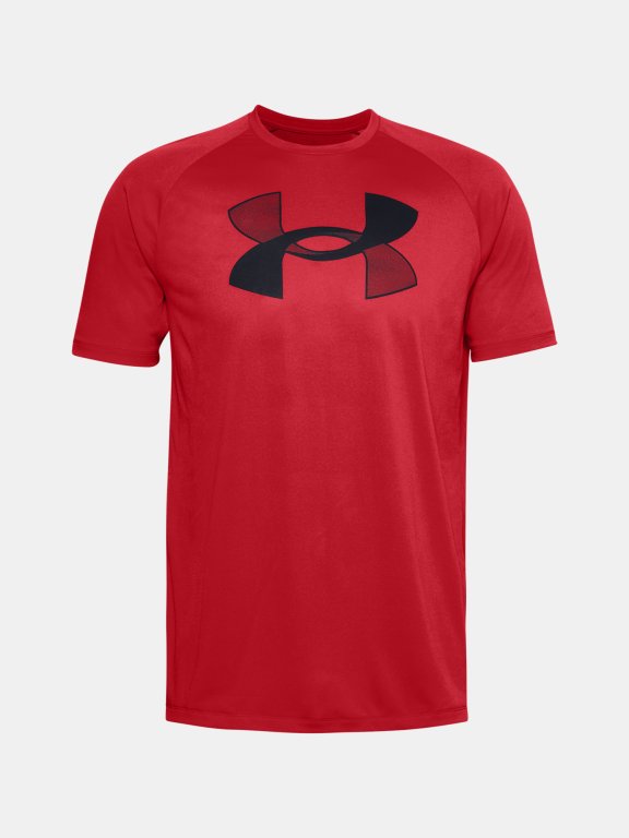 Футболка Under Armour Big Logo Tech Ss Man червона