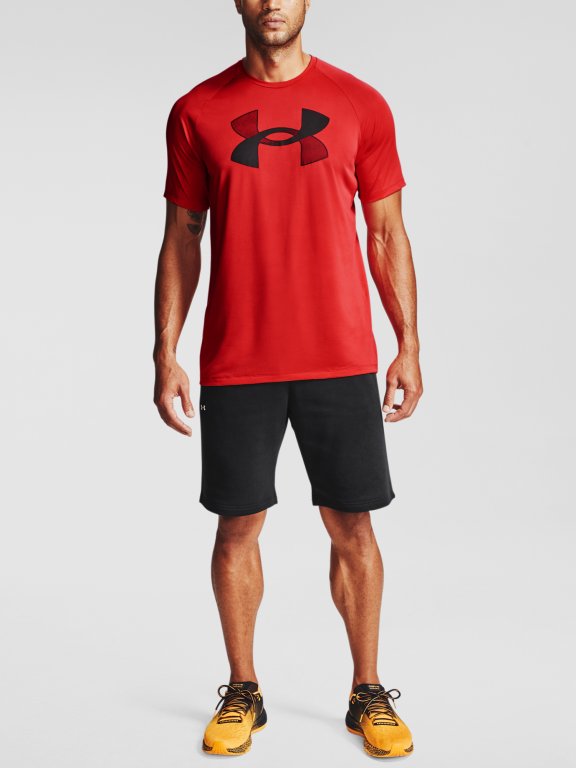 Футболка Under Armour Big Logo Tech Ss Man червона