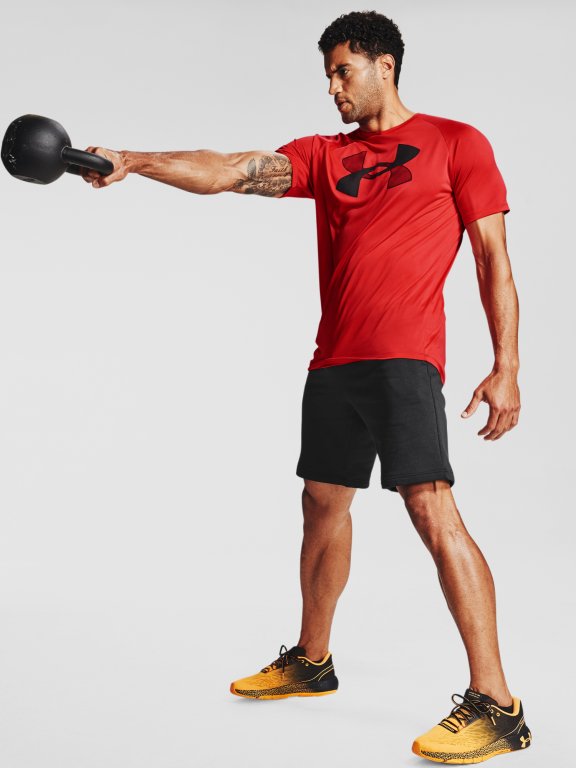 Футболка Under Armour Big Logo Tech Ss Man червона