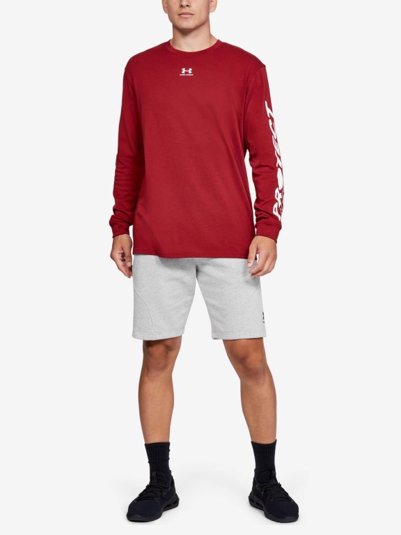 Kraťasy Under Armour Speckled Fleece Shorts Man White