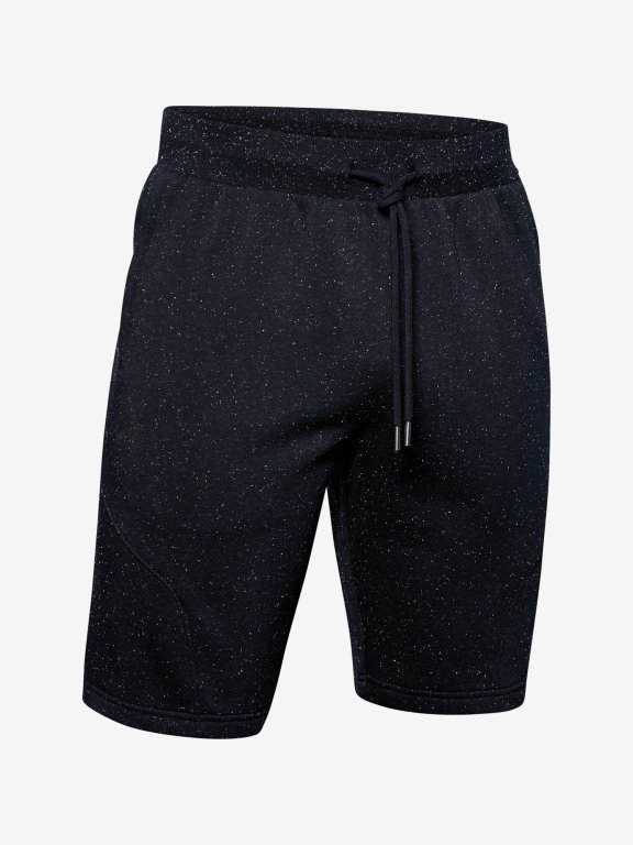 Kraťasy Under Armour Speckled Fleece Short Man Black