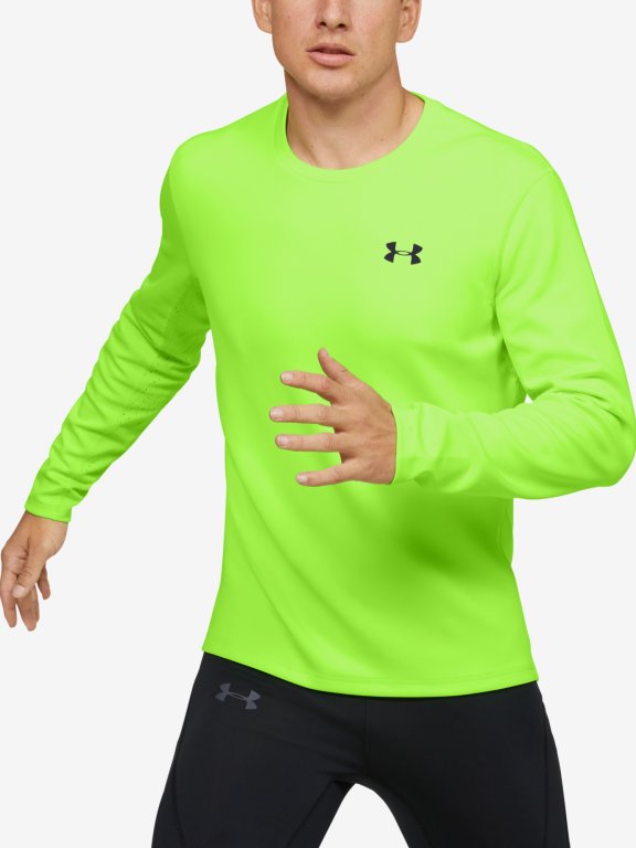 Triko Under Armour Qualifier Coldgear Longsleeve Man Green