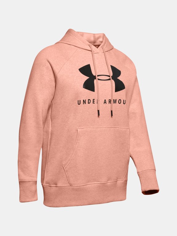 Mikina Under Armour Rival Fleece Sportstyle Graphic Hoodie Wmn Pink