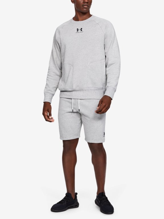 Mikina Under Armour Speckled Fleece Crew Man White
