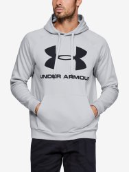 Mikina Under Armour Rival Fleece Sportstyle Logo Hoodie Man Gray
