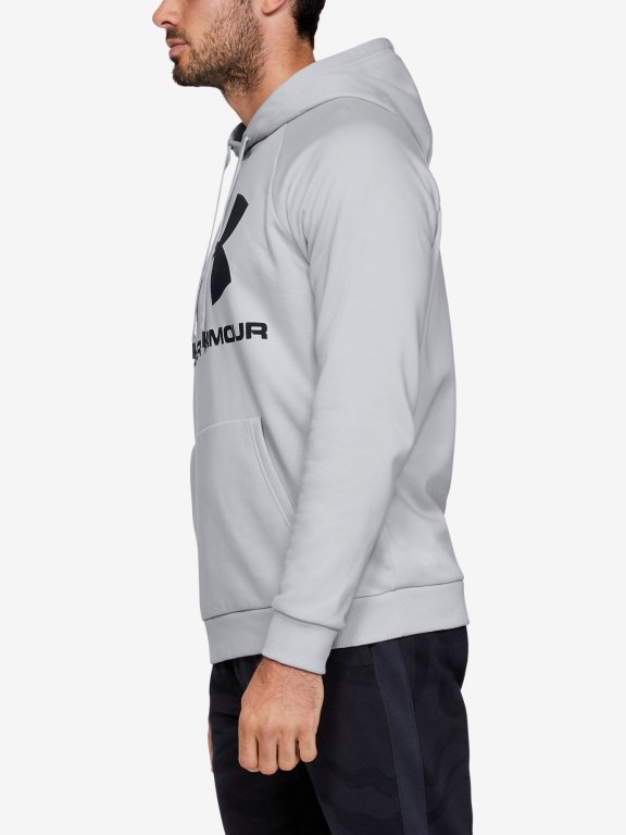 Mikina Under Armour Rival Fleece Sportstyle Logo Hoodie Man Gray