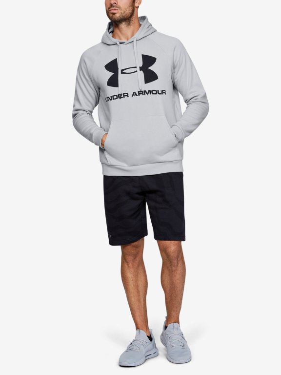 Mikina Under Armour Rival Fleece Sportstyle Logo Hoodie Man Gray