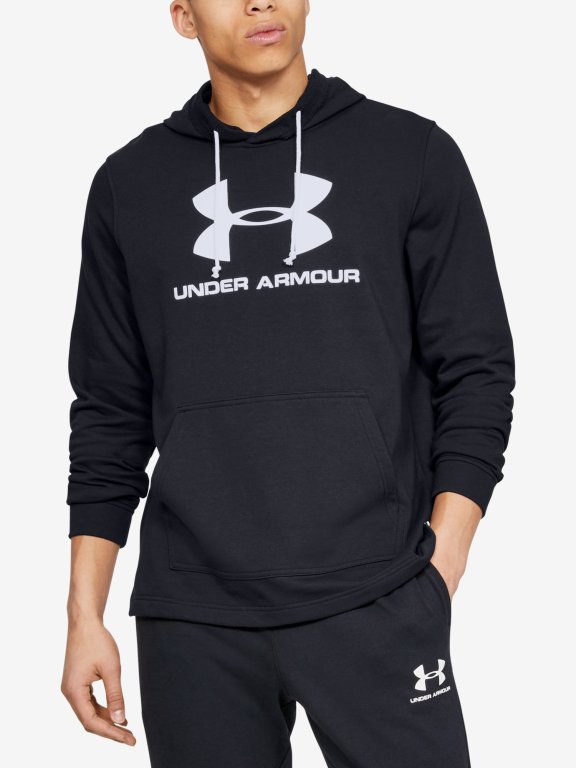 Mikina Under Armour Sportstyle Terry Logo Hoodie Man Black