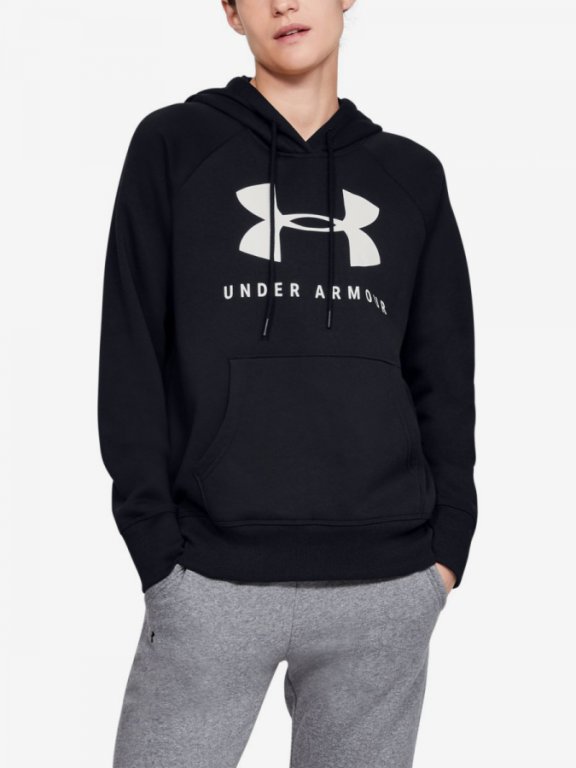 Mikina Under Armour Rival Fleece Sportstyle Graphic Hoodie Wmn Black
