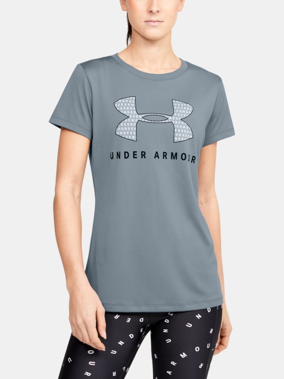 Triko Under Armour Tech Sportstyle Graphic Ssc Wmn Green