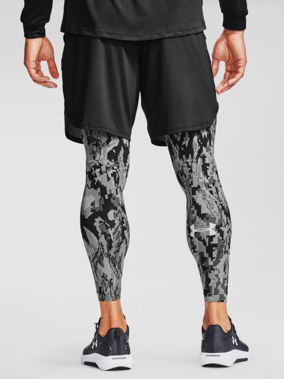 Legíny Under Armour Armour HG 2.0 Print Lgs Man Black