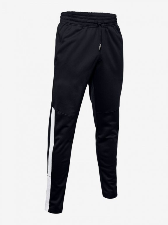 Tepláky Under Armour Athlete Recovery Knit Warm Up Bottoma Man Black