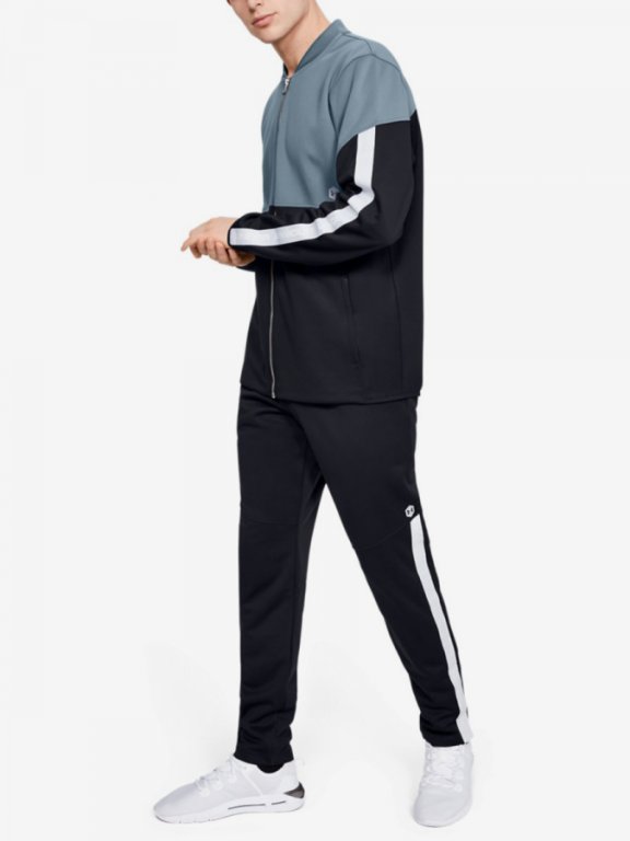 Tepláky Under Armour Athlete Recovery Knit Warm Up Bottoma Man Black