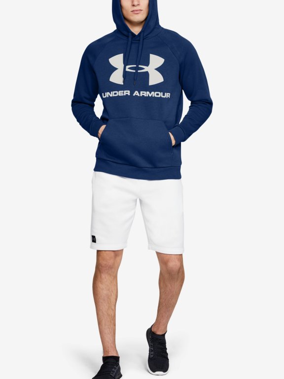 Mikina Under Armour Rival Fleece Sportstyle Logo Hoodie Man Blue