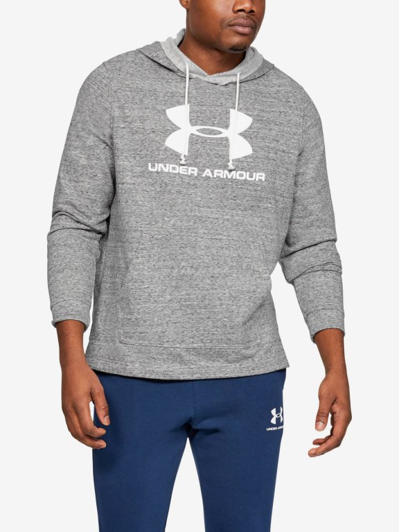 Mikina Under Armour Sportstyle Terry Logo Hoodie Man White