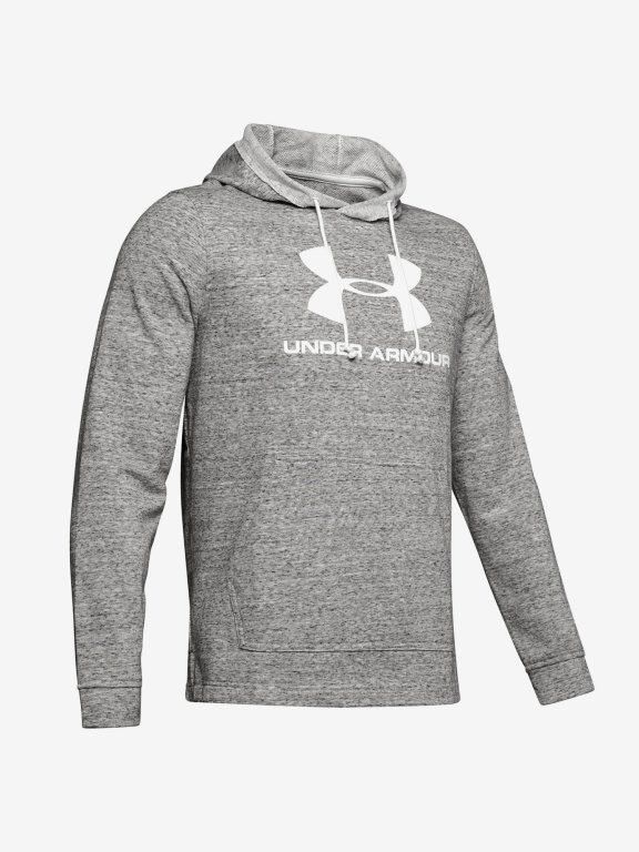 Mikina Under Armour Sportstyle Terry Logo Hoodie Man White