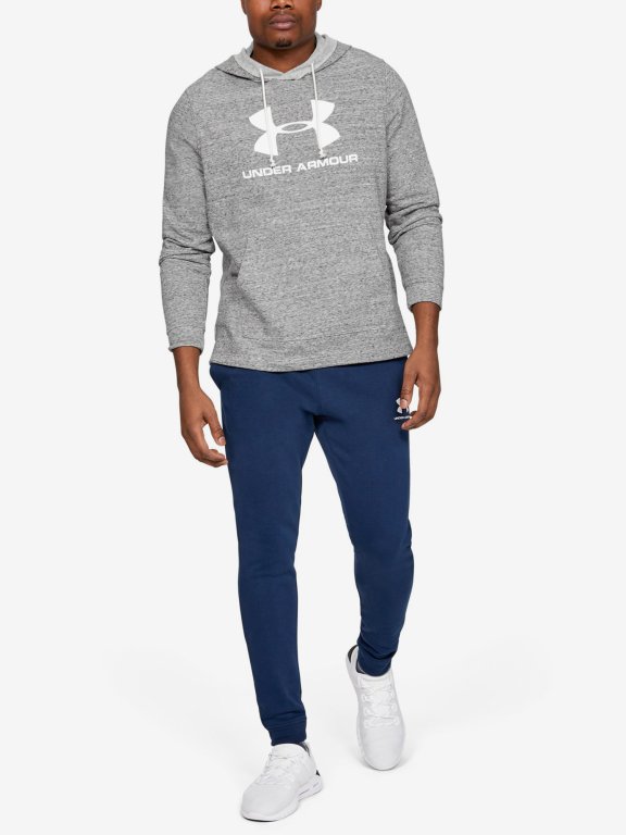 Mikina Under Armour Sportstyle Terry Logo Hoodie Man White