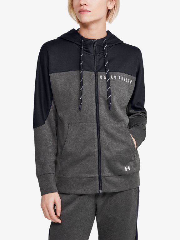 Under Armour Recover Knit FZ Hoodie Wmn gray green